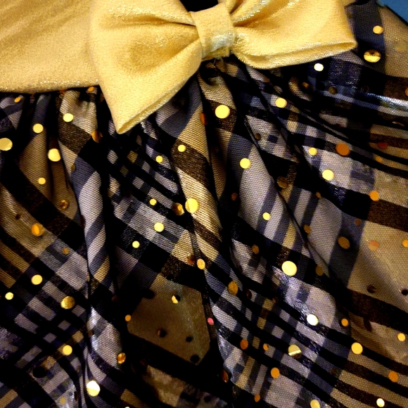 Bonnie Jean Girls Dress size 5T colors Black and Gold - Picture 4 of 12